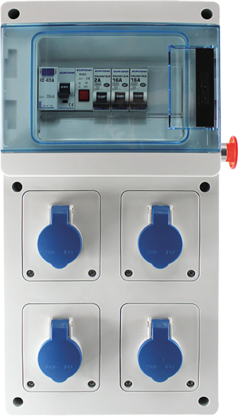 EUROHM Coffret de chantier mono 4PC 2P+T