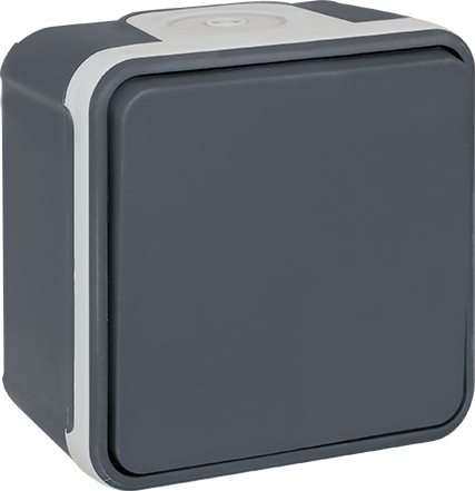 EUROHM Oxxo Bouton poussoir étanche complet anthracite IP55