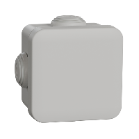 Mureva Box, boite de dérivation IP55 + embouts 65x65x45, gris