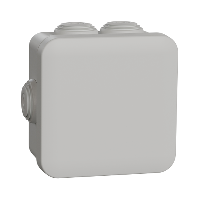 Mureva Box, boite de dérivation IP55 + embouts 105x105x55, gris
