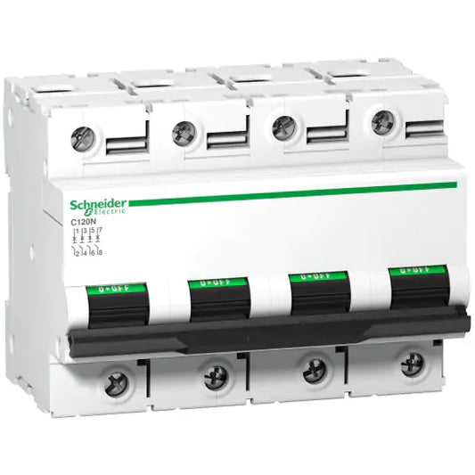 Disjoncteur C120N 4P 100 A, courbe C, 10 kA
